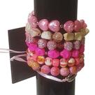 Combo Pulseira Feminina Mix Conjunto Kit Várias Cores Tornozeleira verão - pls_1_004 - 8 cm
