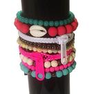 Combo Pulseira Feminina Mix Conjunto Kit Várias Cores Tornozeleira verão - pls_1_010 - 8 cm Combo Pulseira Feminina Mix Conjunto Kit Várias Cores Tornozeleira verão - pls_1_010 - 8 cm