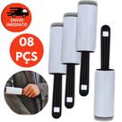 Combo Rolo Adesivo Tira Pelos Remove Fiapos Poeira Cabelo Roupa Sofá Tecido Rolinho C/20 Folhas