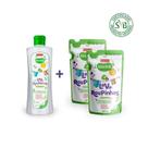 Combo Sabão Liquido Lava Roupas Bebê Bioclub + 2 Refis