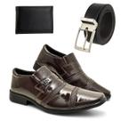 Combo Sapato Social Premium Elástico + Cinto e Carteira