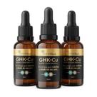 Combo Sérum Peptídeos De Cobre GHK-Cu Com Ácido Hialurônico 30mL (3 unidades)