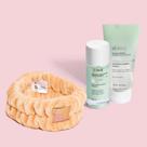 Combo Skin.q: Gel de Limpeza 150ml + Solução Renovadora 110ml + Faixa de Skincare