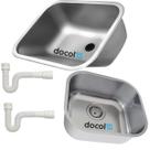 Combo Tanque Docol Inox 50x40x23 Acetinado Lavanderia e Cuba Cozinha Inox Docol 40x34x18 Acetinado Kit Sobrepor ou Embutir Combo Tanque Docol Inox 50x40x23 Acetinado Lavanderia e Cuba Cozinha Inox Docol 40x34x18 Acetinado Kit Sobrepor ou Embutir