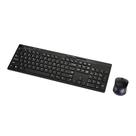 Combo Teclado e Mouse Sem Fio Amazon Basics Tamanho Completo Preto