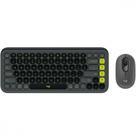 Combo Teclado e Mouse Sem Fio Logitech Pop Icon Grafite US I