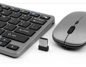 Combo Teclado e Mouse Sem Fio Recarregável 2.4GHz + Bluetooth