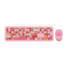 Combo Teclado e Mouse Sem Fio Sahara Case Rosa Limão Combo Teclado e Mouse Sem Fio Sahara Case Rosa Limão