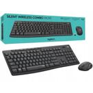 Combo Teclado Mouse Sem Fio Logitech Mk295 Silent Preto