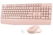 Combo Teclado y Ratón Inalámbricos PHILIPS Rosa 2.4GHz Silenciosos