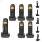 Combo Telefone Sem Fio com 5 Ramal para Comunicação Interna Para Empresa