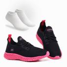 Combo Tênis Feminino Esportivo Com Meia Perfeito para Caminhar, Treinar e Dia a Dia