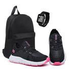 Combo Tênis Feminino Ortopédico Ultra Leve e Confortável Mochila e Relógio