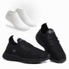 Combo Tênis Masculino Esportivo Com Meia Perfeito para Caminhar, Treinar e Usar no Dia a Dia