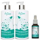 Combo tratamento floral para cachorro: Kit banho Shampoo e Condicionador e Floral veterinário Lambedura e Automutilação