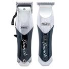 Combo Wahl Launch Maquina Corte + Maquina Acabamento Sem Fio Cor Preto E Cinza