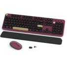 Combos de teclado e mouse Links9+ Retro Wireless Burgundy