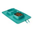 Comedor e Bebedor Silicone Verde Agua M