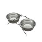 Comedor Pet para Câo e Gato Aramado Black com 2 Potes M Stolf Comedor Pet para Câo e Gato Aramado Black com 2 Potes M Stolf
