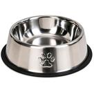 Comedouro Antiderrapante Inox Grande 30cm Para Cães Gatos 1,2kg Aço Inoxidável Higiênico