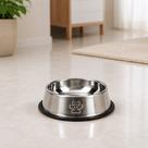Comedouro Antiderrapante Redondo 18cm Inox Cachorro e Gato Tigela Ração e Água Resistente Durável Fácil Limpar Higiênico Comedouro Antiderrapante Redondo 18cm Inox Cachorro e Gato Tigela Ração e Água Resistente Durável Fácil Limpar Higiênico