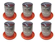 Comedouro Aves Galvanizado Prato Plástico 3kg ( 6 Unidades )