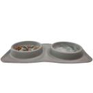 Comedouro Bebedouro 2 Em 1 Silicone Cachorro Gato Pet Animais Raçao Agua Comida Hidrataçao Dobravel Portatil Caminhada Passeio Viagem Petshop