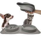 Comedouro Bebedouro 2 Em 1 Silicone Raçao Agua Gato Cachorro Pet Estimaçao Dobravel Antiderrapante Antiengasgo