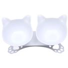 Comedouro Bebedouro Duplo Alto Elevado Para Gatos Elegante