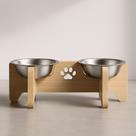 Comedouro Bebedouro Gato e Cachorro Elevado Pet Mdf