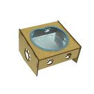 Comedouro/Bebedouro Morapet Wood Suporte Elevado Para Gatos e Cães Pequenos