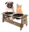 Comedouro Bebedouro Pet Para Cachorro Gato Cão 2 Tigelas Comedouro Bebedouro Pet Para Cachorro Gato Cão 2 Tigelas