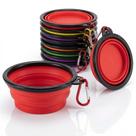 Comedouro bebedouro Pet Portátil Retrátil 13cm Silicone 350ml Prático Confortável para água e ração
