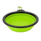 Comedouro Bebedouro Retrátil para Pets 350ml c/ Mosquetão Cor:Verde Claro