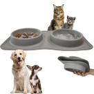 Comedouro Bebedouro Silicone 2 Em 1 Cachorro Gato Pet Animais Estimaçao Dobravel Portatil Viagem Caminhada Passeio Petshop