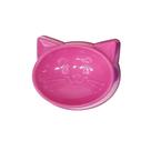 Comedouro Cara de Gato 100ml Azul Rosa ou Vermelho