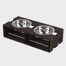Comedouro Com 2 Potes Para Cães e Gatos Tamanho M Stolf