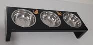 Comedouro Com 3 Tijelas de Inox Facilita Higienização Para Gatos Tamanho PP Oferta! Comedouro Com 3 Tijelas de Inox Facilita Higienização Para Gatos Tamanho PP Oferta!