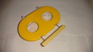 Comedouro com Poleiro 2 Furos - Amarelo