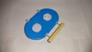 Comedouro com Poleiro 2 Furos - Azul