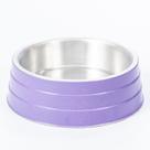 Comedouro de Alumínio Pesado Médio Lilas - Nf Pet