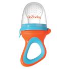 Comedouro de frutas para bebês RAZBABY Silicone Teether 6M+ laranja/azul