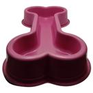 Comedouro de Plástico Osso 500ml - Rosa