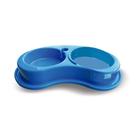 Comedouro Duplo Furacão Pet Anti-Formigas Joy Azul para Cães - 1000ml