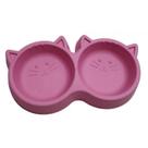 COMEDOURO DUPLO GATITO ROSA 500ml