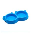 Comedouro Duplo Luxo Azul para Gato Pet Injet