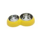 Comedouro Duplo Para Pet Cachorro Gato Tigela Inox 02 Pratos