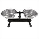 Comedouro Duplo Polido Avipet Alto Regulável 150ml Gato