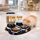 Comedouro e Bebedouro Cães E Gatos Automatico Duplo Com Bandeja