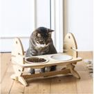 Comedouro E Bebedouro Com Ajuste De Altura Para Gatos- Mdf Comedouro E Bebedouro Com Ajuste De Altura Para Gatos- Mdf